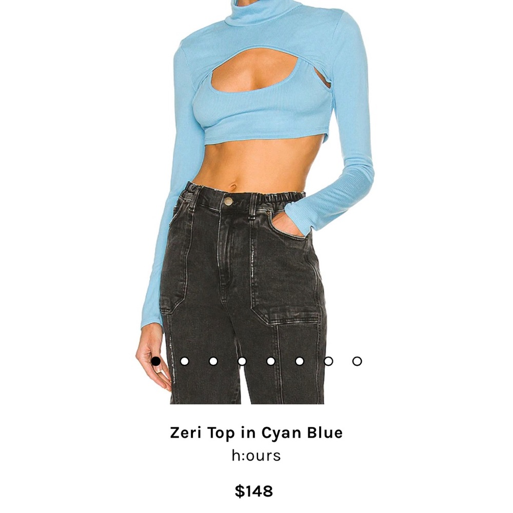 Never Worn Zeri Top in Cyan Blue by H:OURS-  Size Small Womens